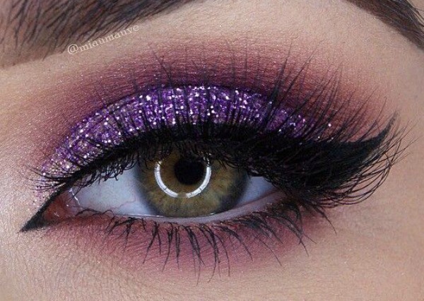 Get The Look, Glitter Eyeshadow, Purple